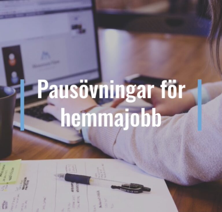 Pausövningar för hemmajobb